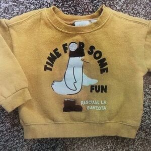 Kids Mustard Graphic Sweatshirt - Time For Some Fun